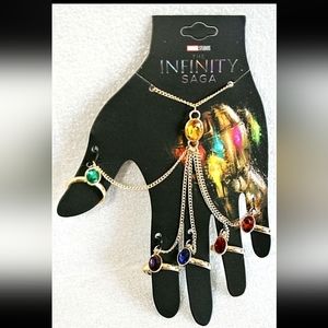 Marvel Comics Infinity Saga Gauntlet Stone 6 Ring Cosplay Attached New NOS MIP